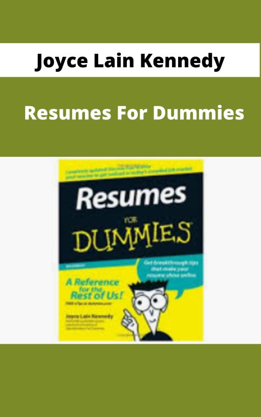 Joyce Lain Kennedy – Resumes For Dummies