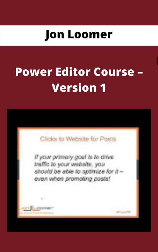 Jon Loomer – Power Editor Course – Version 1