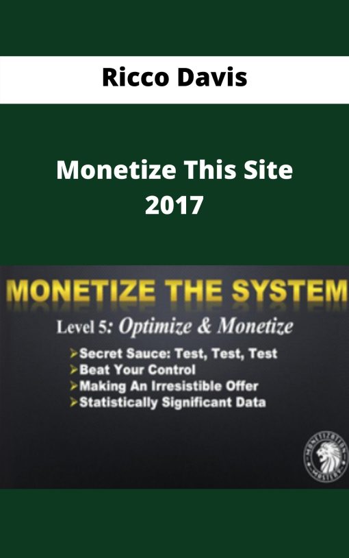 Ricco Davis – Monetize This Site 2017
