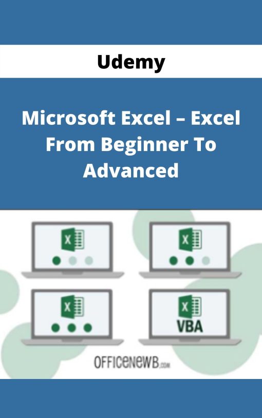 Udemy – Microsoft Excel – Excel From Beginner To Advanced