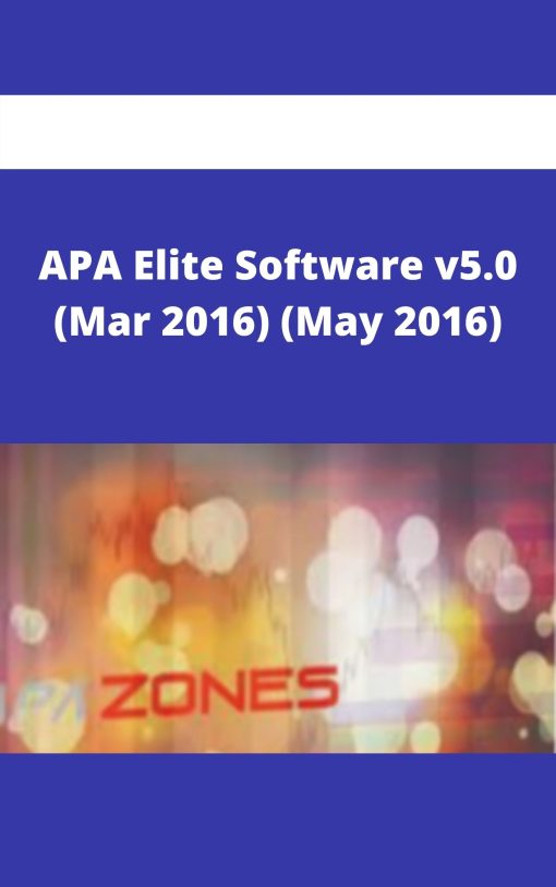 APA Elite Software v5.0 (Mar 2016)