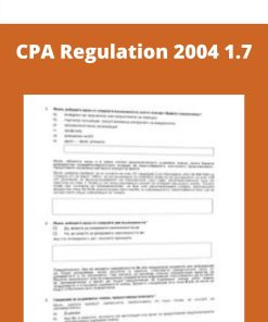 CPA Regulation 2004 1.7