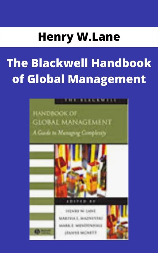 Henry W.Lane – The Blackwell Handbook of Global Management