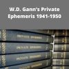 W.D. Gann?s Private Ephemeris 1941-1950