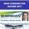 SHERIDANMENTORING – IRON CONDORS FOR INCOME 2017