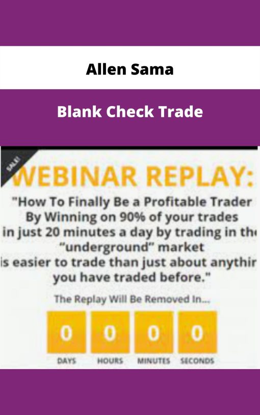 Allen Sama – Blank Check Trade | Available Now !