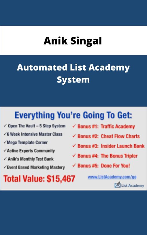 Anik Singal Automated List Academy System