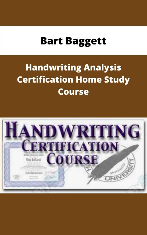 Bart Baggett Handwriting Analysis Certification Home Study Course