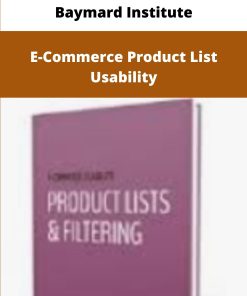 Baymard Institute E Commerce Product List Usability