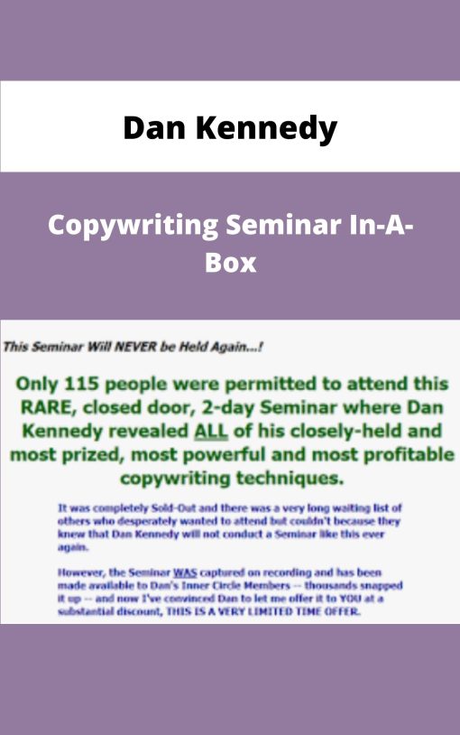 Dan Kennedy Copywriting Seminar In A Box