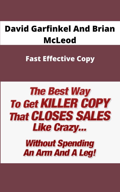 David Garfinkel And Brian McLeod Fast Effective Copy