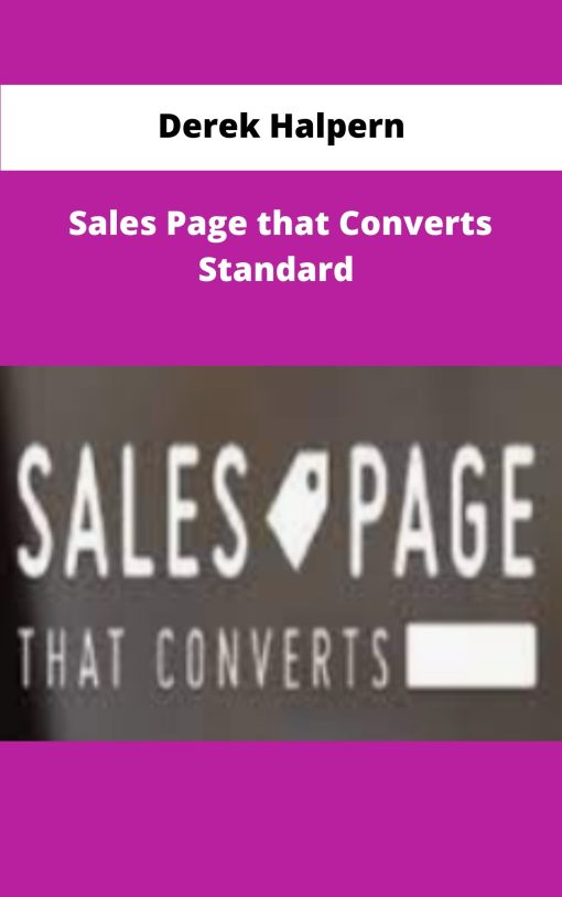 Derek Halpern Sales Page that Converts Standard
