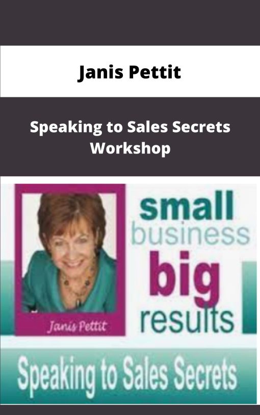 Janis Pettit Speaking to Sales Secrets Workshop
