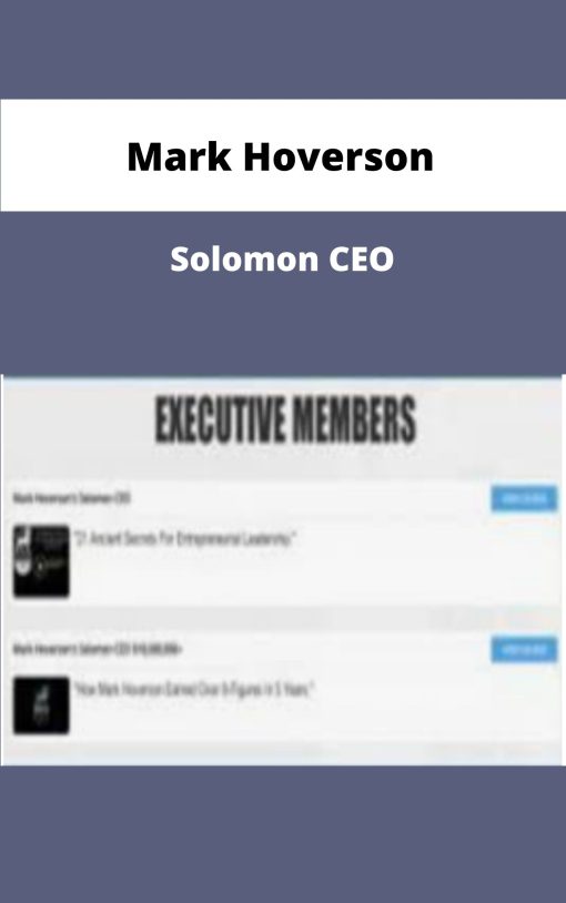 Mark Hoverson Solomon CEO