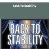Sam Visnic – Back To Stability | Available Now !