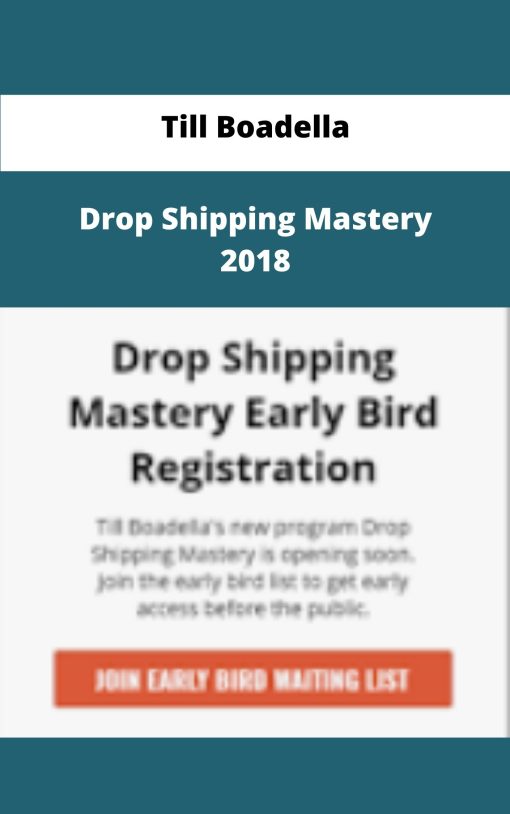Till Boadella Drop Shipping Mastery