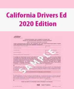 California Drivers Ed – 2020 Edition | Available Now !