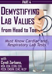 Must Know Cardiac and Respiratory Lab Tests – Cyndi Zarbano | Available Now !
