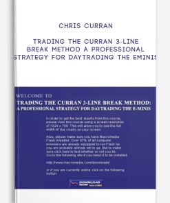 Chris Curran – Trading The Curran 3-Line Break Method A Professional Strategy For Daytrading The Eminis | Available Now !