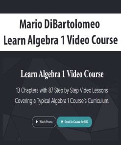 Mario DiBartolomeo – Learn Algebra 1 Video Course | Available Now !