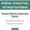 Nick McCullum – The Investor’s Toolbox: How To Analyze Financial Statements | Available Now !