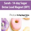 Sarah – 14-day Sugar Detox Lead Magnet {DFY} | Available Now !