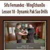 Sifu Fernandez – WingTchunDo – Lesson 18 – Dynamic Pak Sao Drills | Available Now !