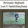 Sifu Fernandez – WingTchunDo – Lesson 19 – Tripodial (Kicking Dummy) | Available Now !