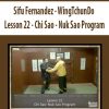 Sifu Fernandez – WingTchunDo – Lesson 22 – Chi Sao – Nuk Sao Program | Available Now !