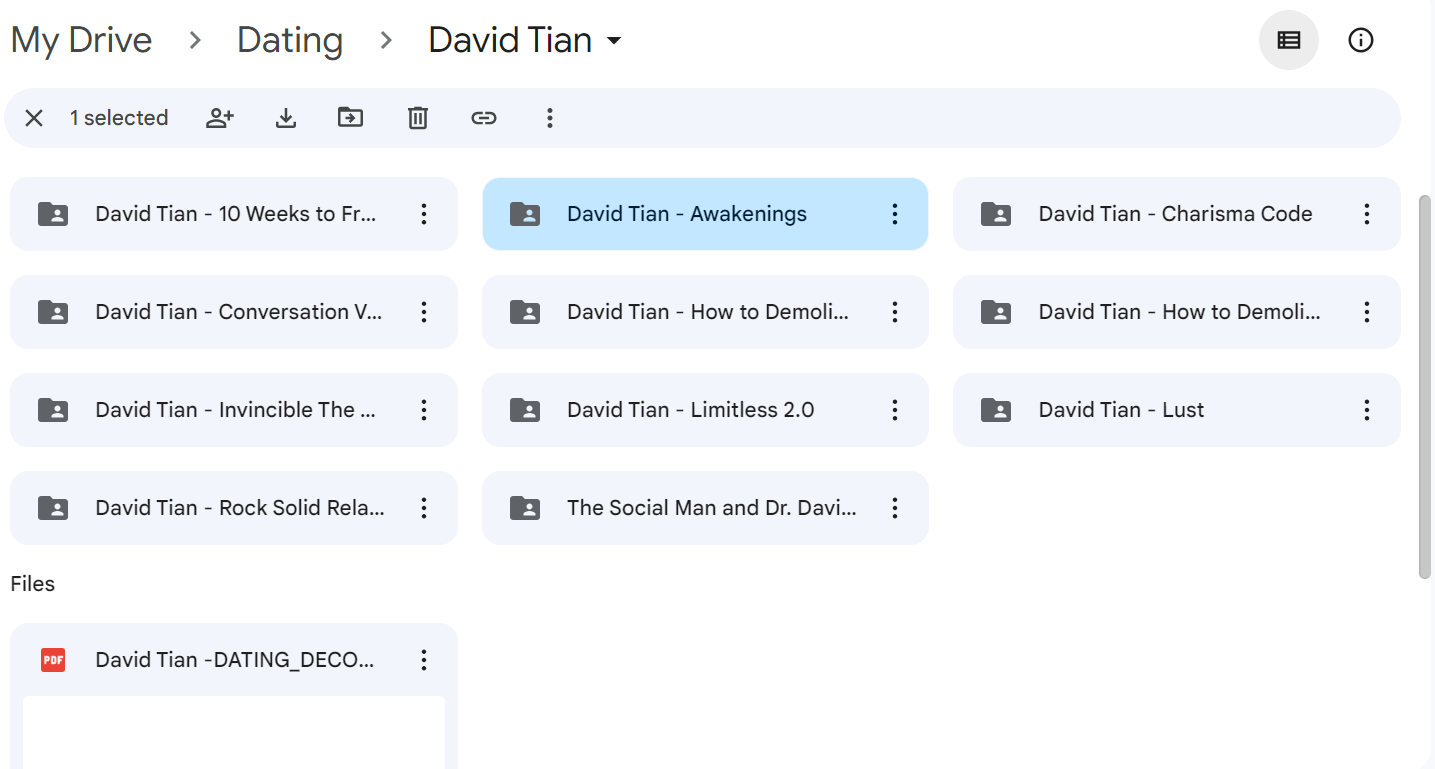 10 David Tian Courses